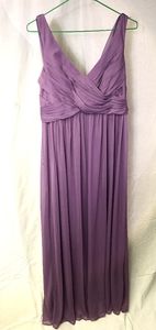 David's Bridal purple maxi dress